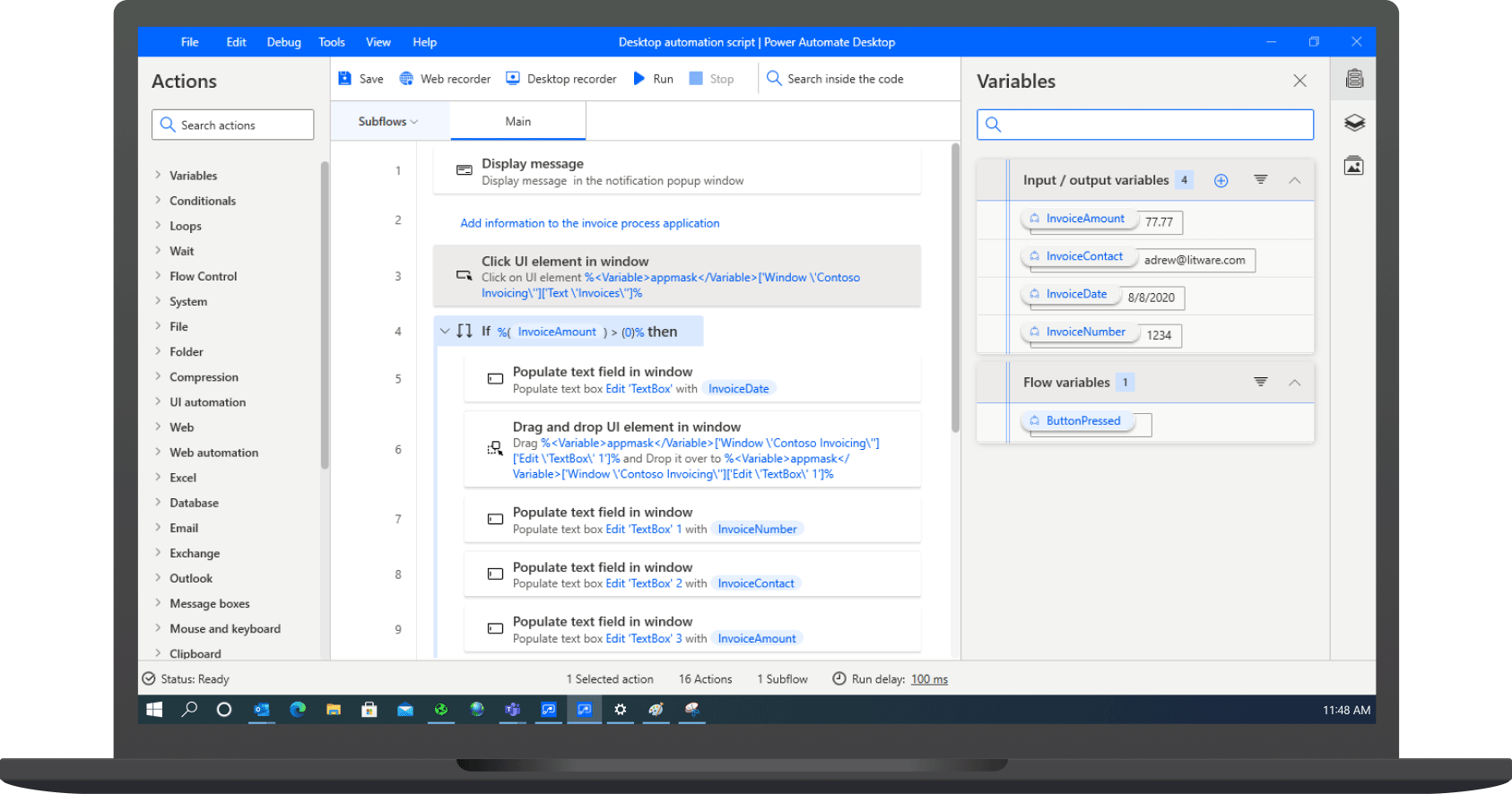 panel-3 dashboard power automate